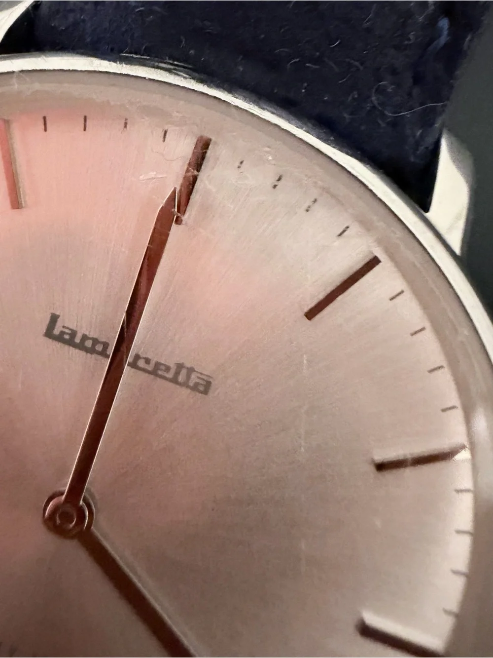 Lambretta Women’s Silver Dial Watch with Navy Strap